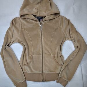 Y2K Rampage Zip Front Cotton Velour Track Jacket